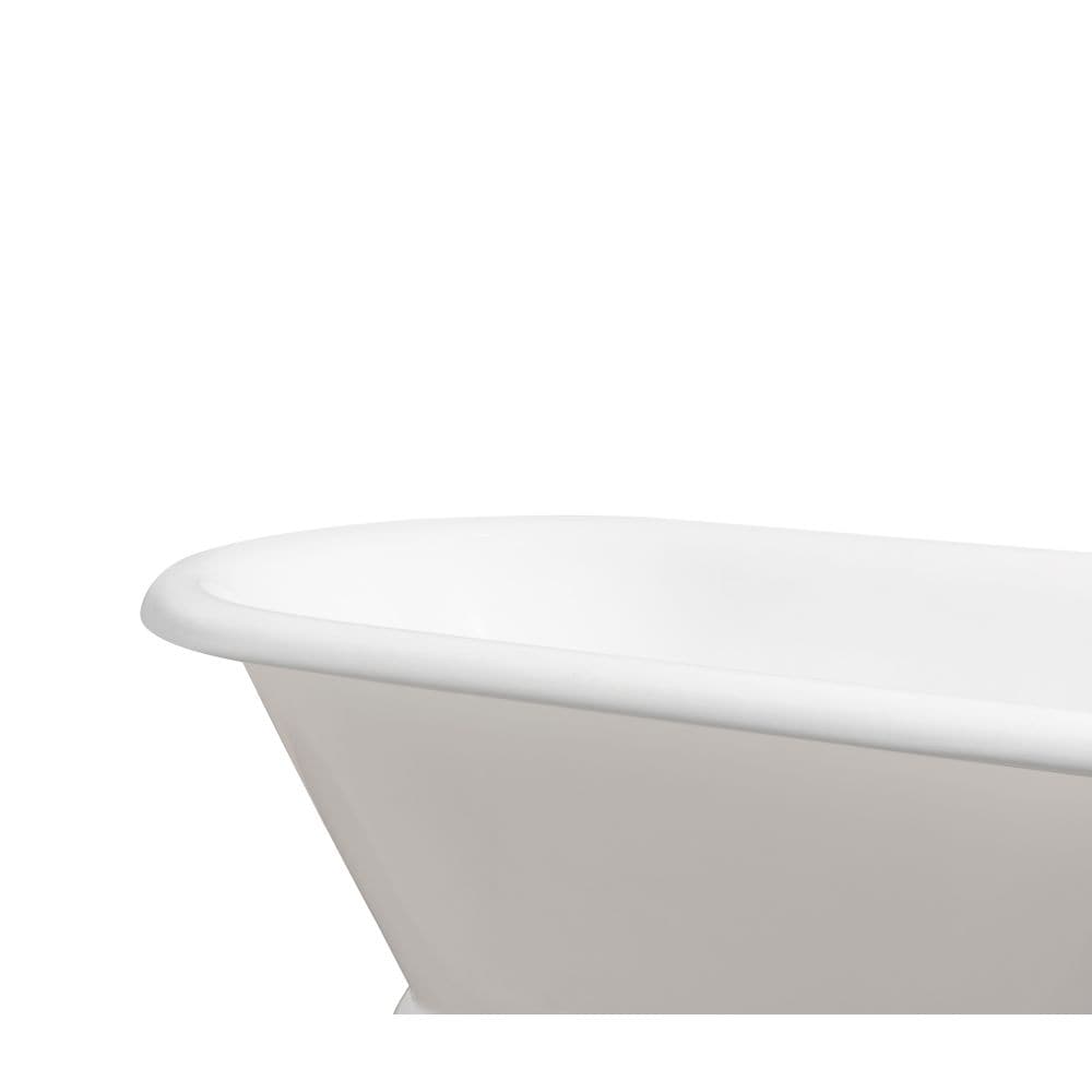 66" Cast Iron R5140GLD Soaking freestanding Tub and Tray with External Drain
