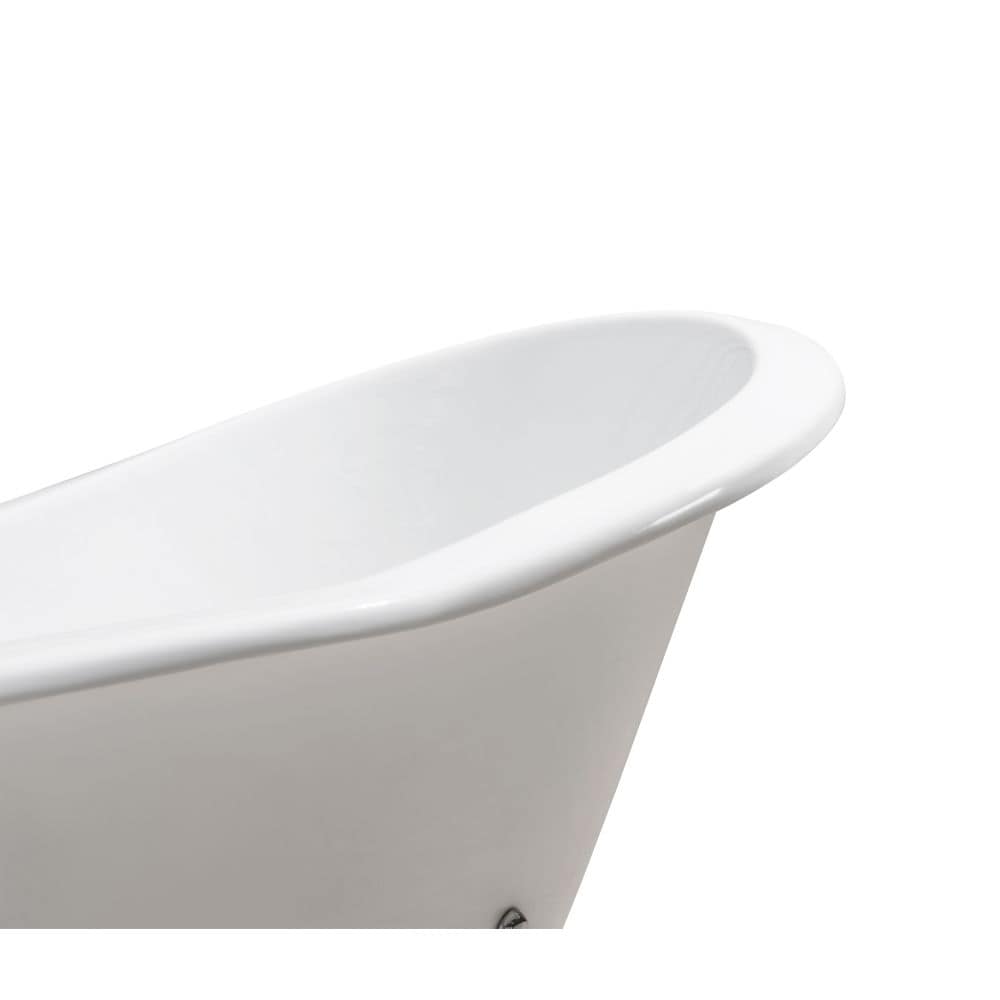 61" Cast Iron R5163CH-GLD Soaking Clawfoot Tub and Tray with External Drain