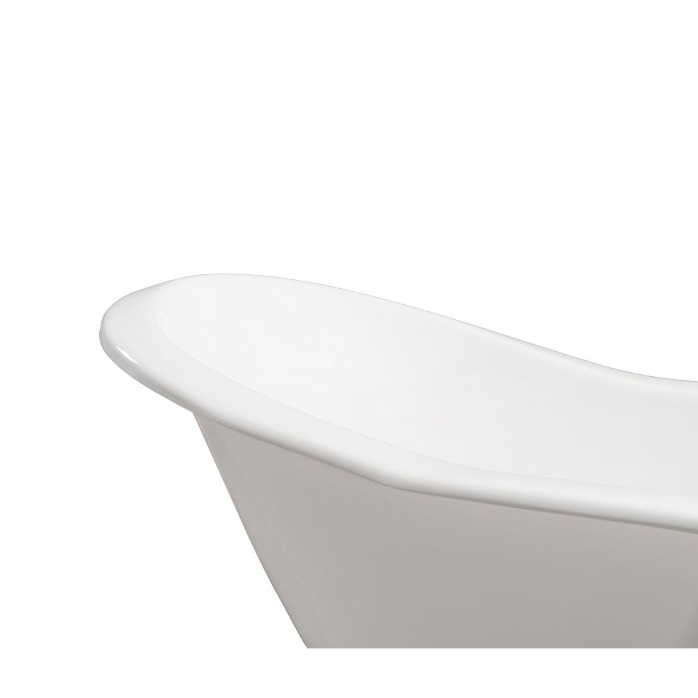 72" Cast Iron R5180CH Soaking freestanding Tub and Tray with External Drain