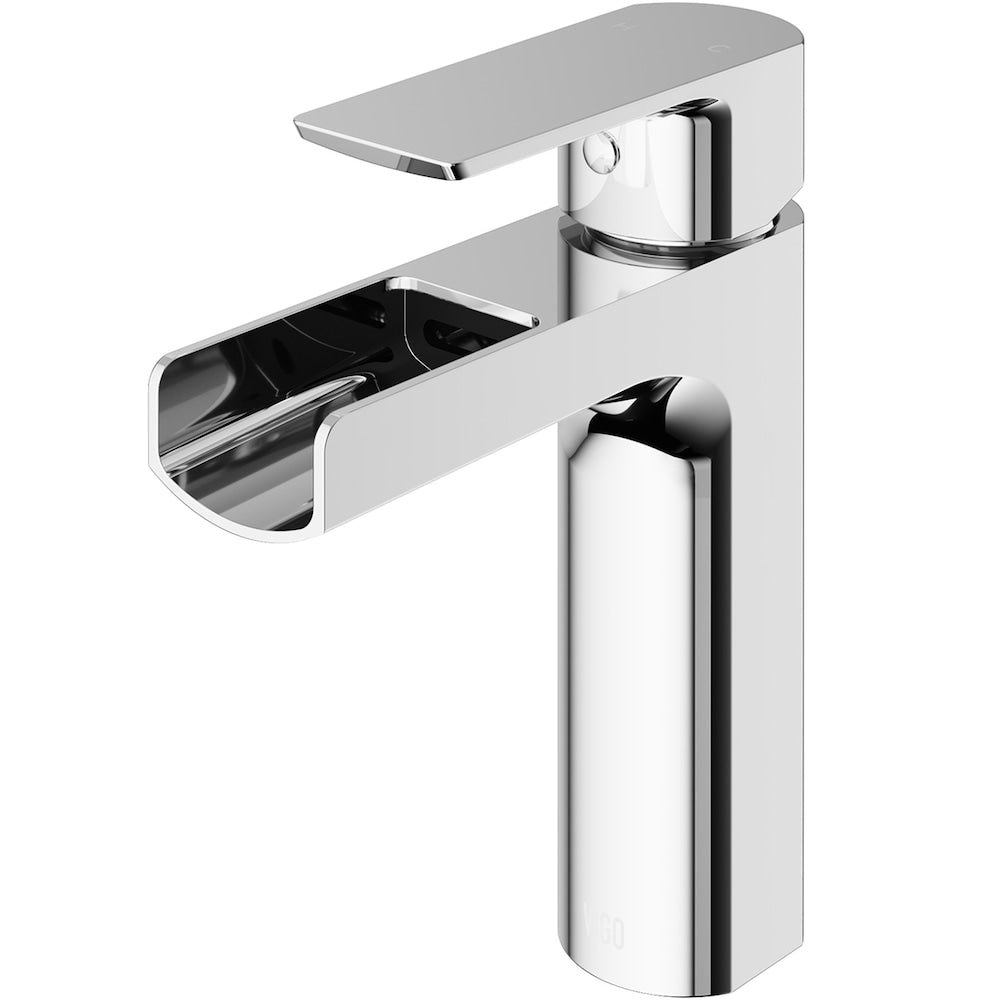Ileana Single Hole Single-Handle Waterfall Bathroom Faucet in Chrome