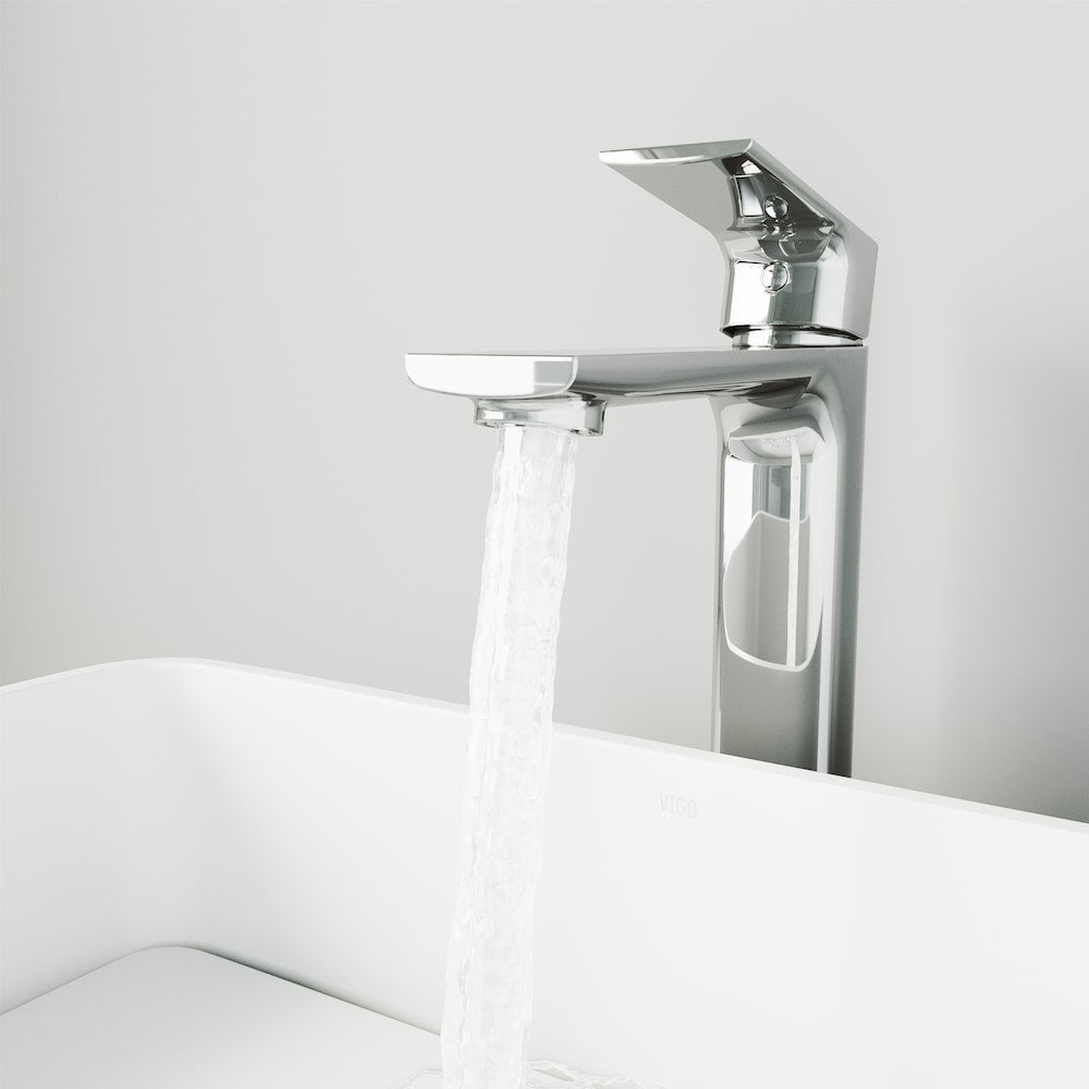 Robinet de salle de bain à poignée unique à trou unique Norfolk en chrome