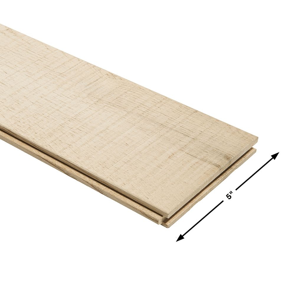 Plancher, bois franc massif, 3/4 po x 5 po x longueur variable, Chêne français Miramar (904,16 pi2/palette)