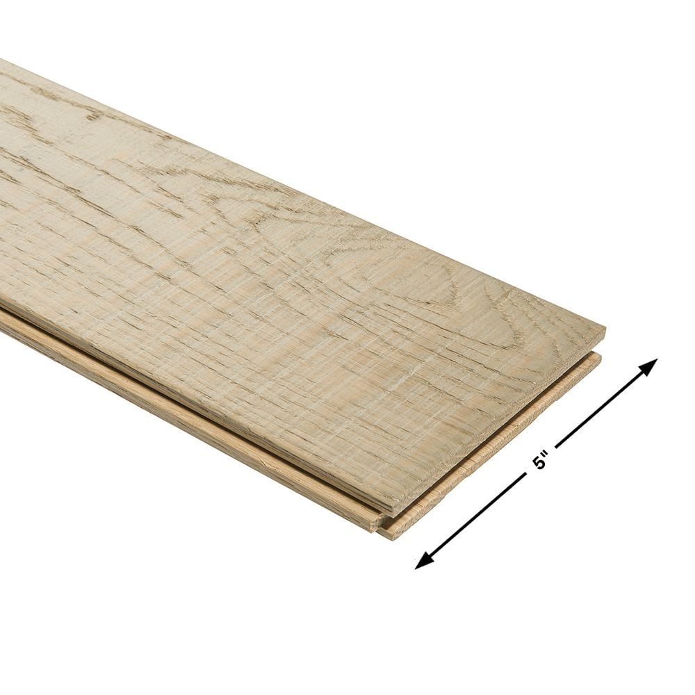Plancher, bois franc massif, 3/4 po x 5 po x longueur variable, Chêne français Pebble Beach (904,16 pi2/palette)