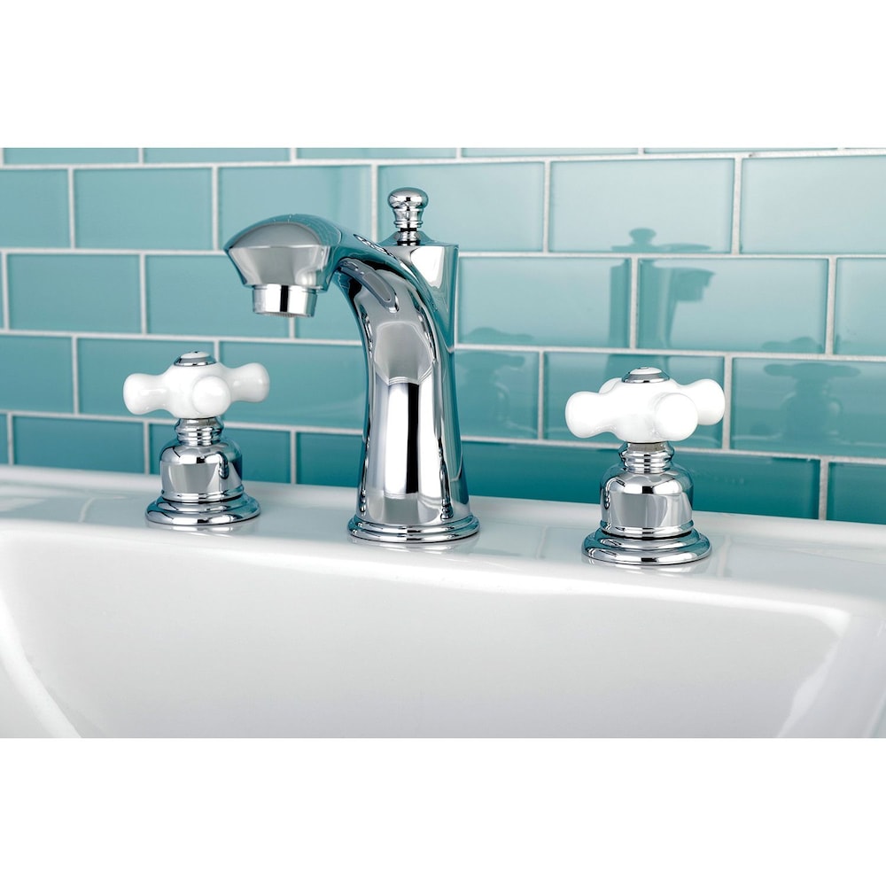 Robinet de salle de bain à 2 poignées de 8 po de style victorien en chrome poli