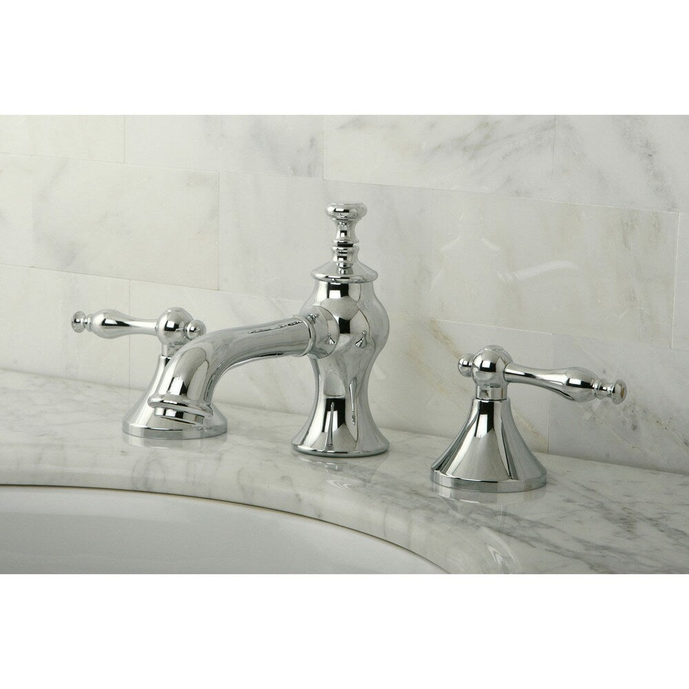 Naples Lever 8 in. Widespread 2-Handle Mid-Arc Bathroom Faucet in Chrome