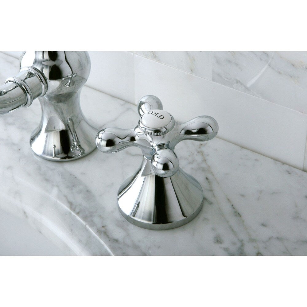 Robinet de salle de bain traditionnel à arc élevé et à 2 poignées de 8 po en chrome