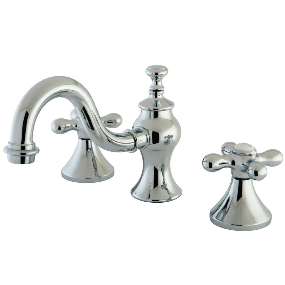 Robinet de salle de bain traditionnel à arc élevé et à 2 poignées de 8 po en chrome