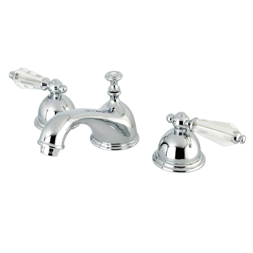 Celebrity Crystal 8 in. Widespread 2-Handle Mid-Arc Bathroom Faucet in Chrome