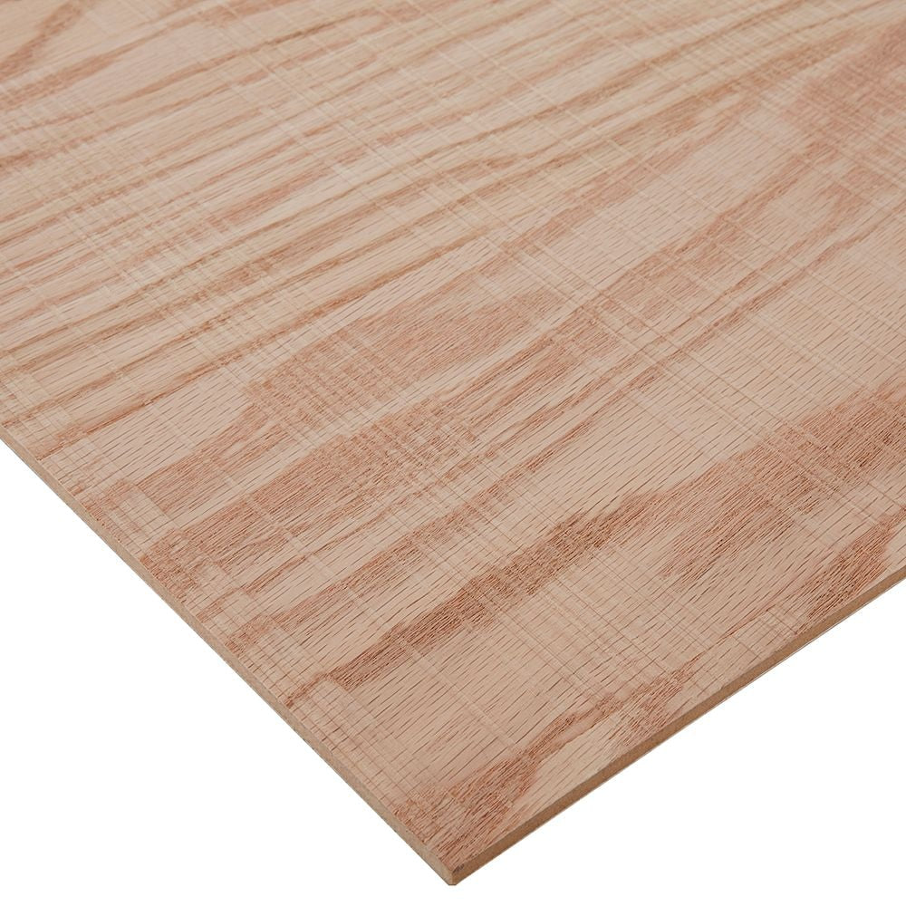 1/4in. X 2ft. X 4ft. Rough Sawn Red Oak Plywood