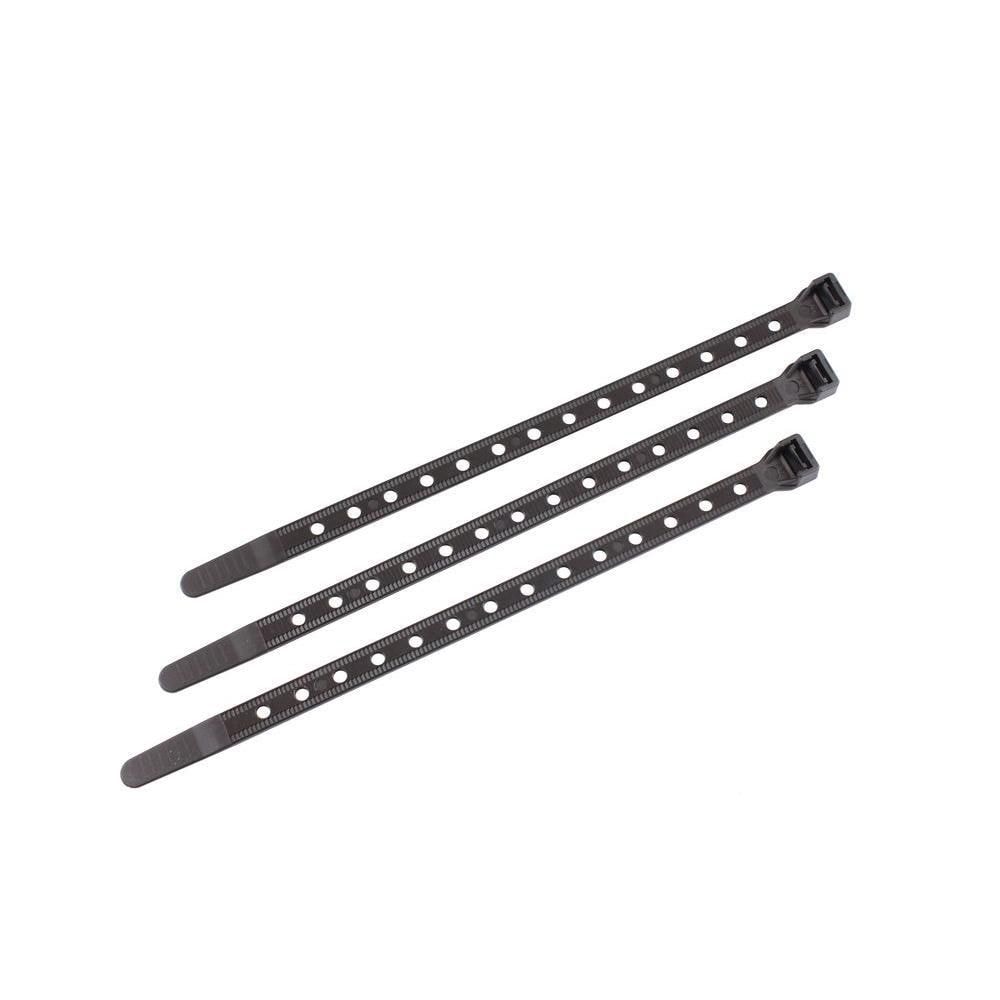 11 in. Universal Cable Tie with 90 lbs. Strength, Black (100 Pack)