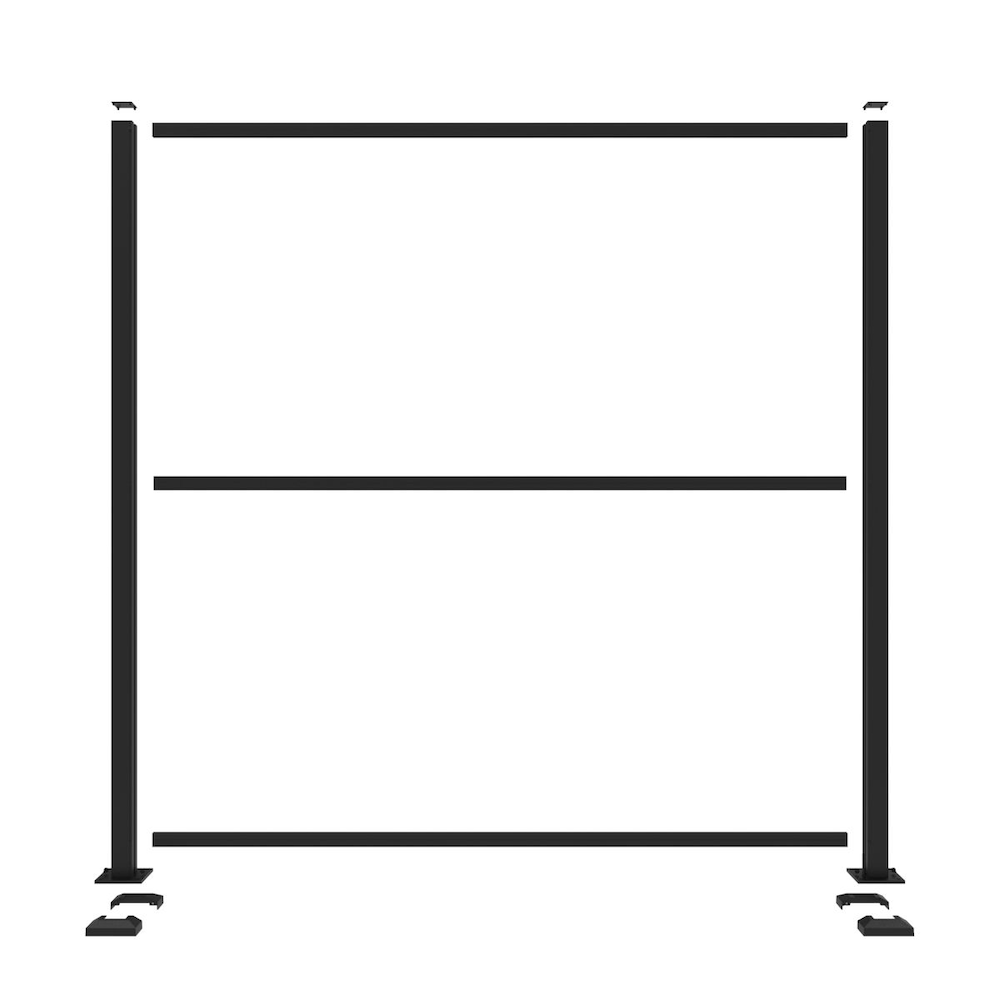 74" x 71" Almuminum Line Frame Extension Kit for 34" x 68" Panels Black