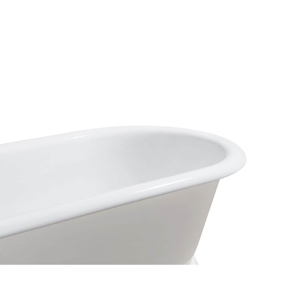 66" Cast Iron R5080GLD Soaking freestanding Tub and Tray with External Drain