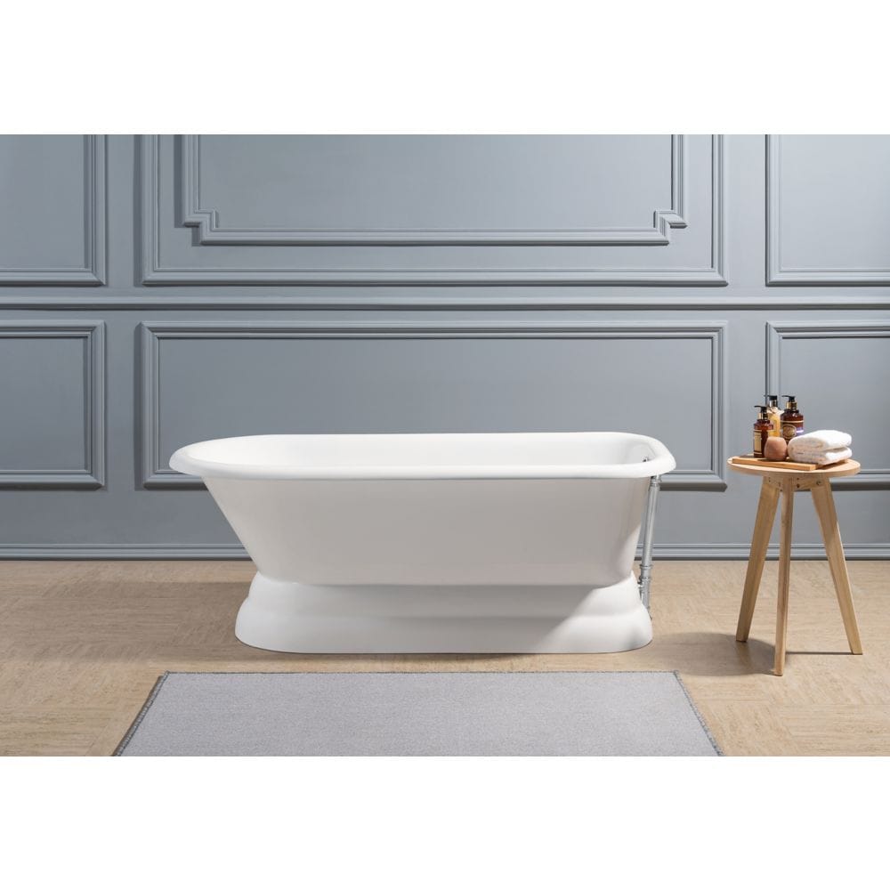 66" Cast Iron R5140CH Soaking freestanding Tub and Tray with External Drain