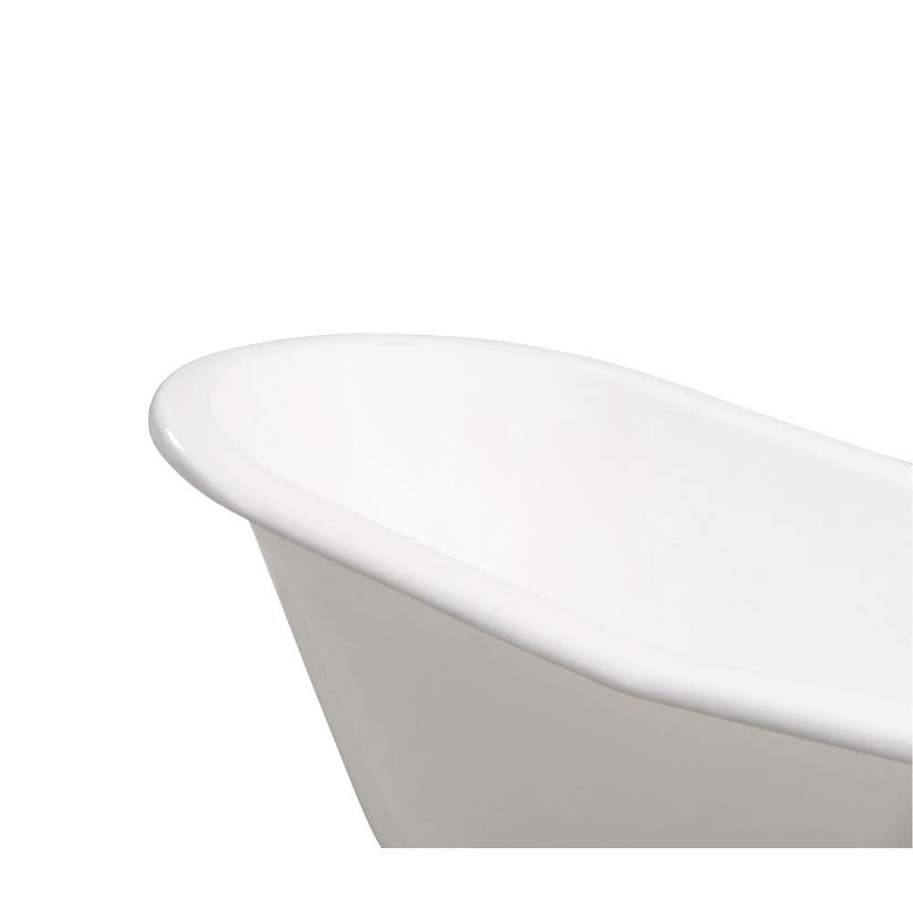 67" Cast Iron R5220CH-CH Soaking Clawfoot Tub and Tray with External Drain