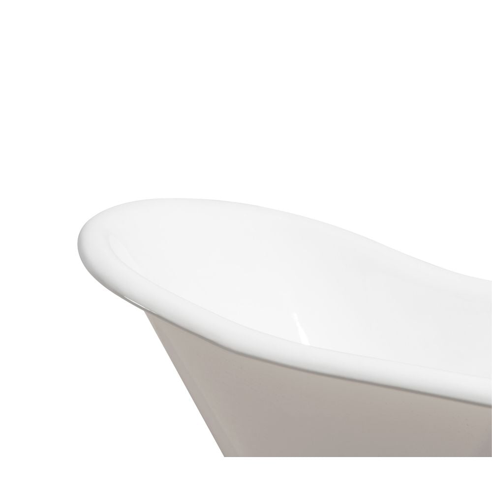 67" Cast Iron R5420CH-CH Soaking Clawfoot Tub and Tray with External Drain