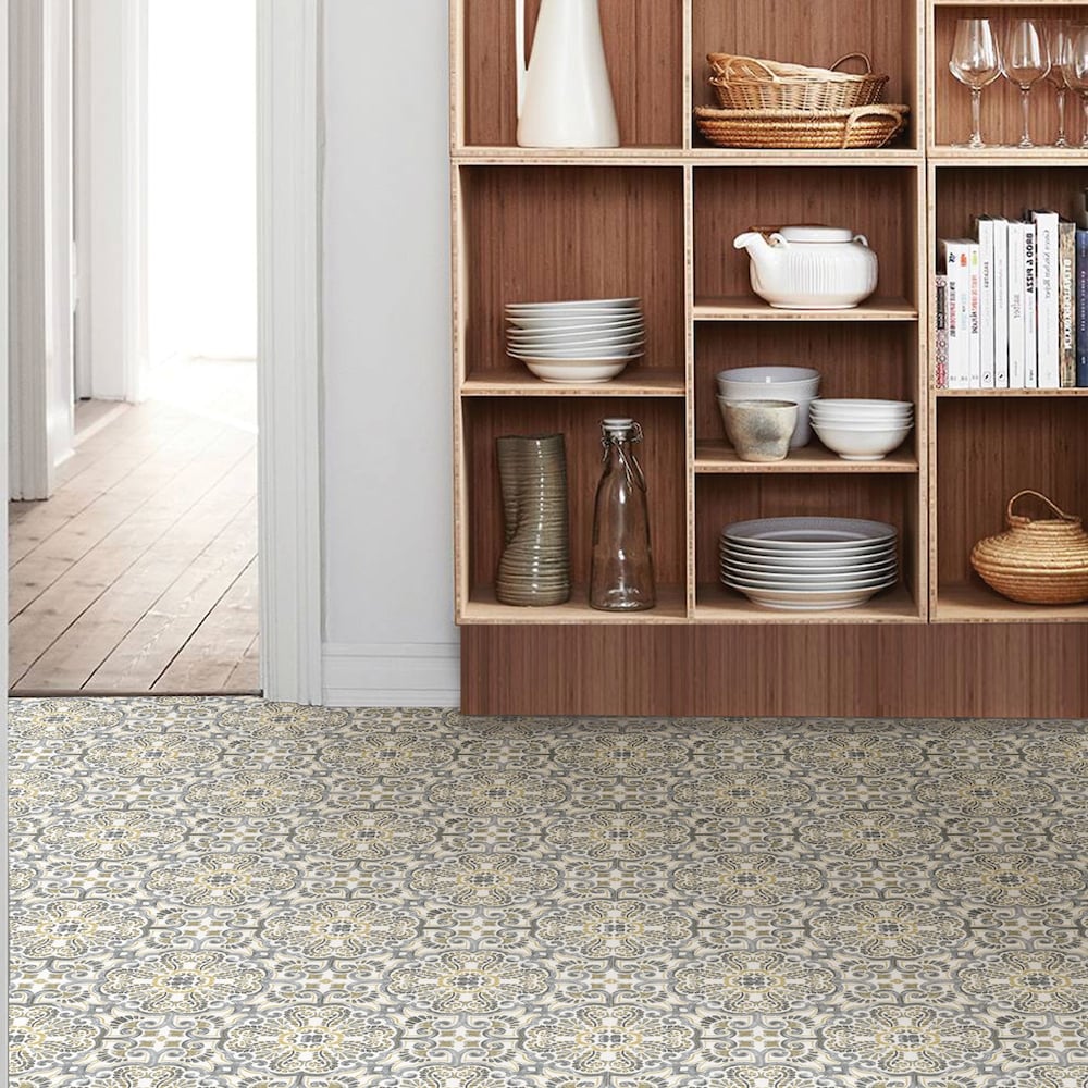 Lot de 20 carreaux de sol adhésifs Antico