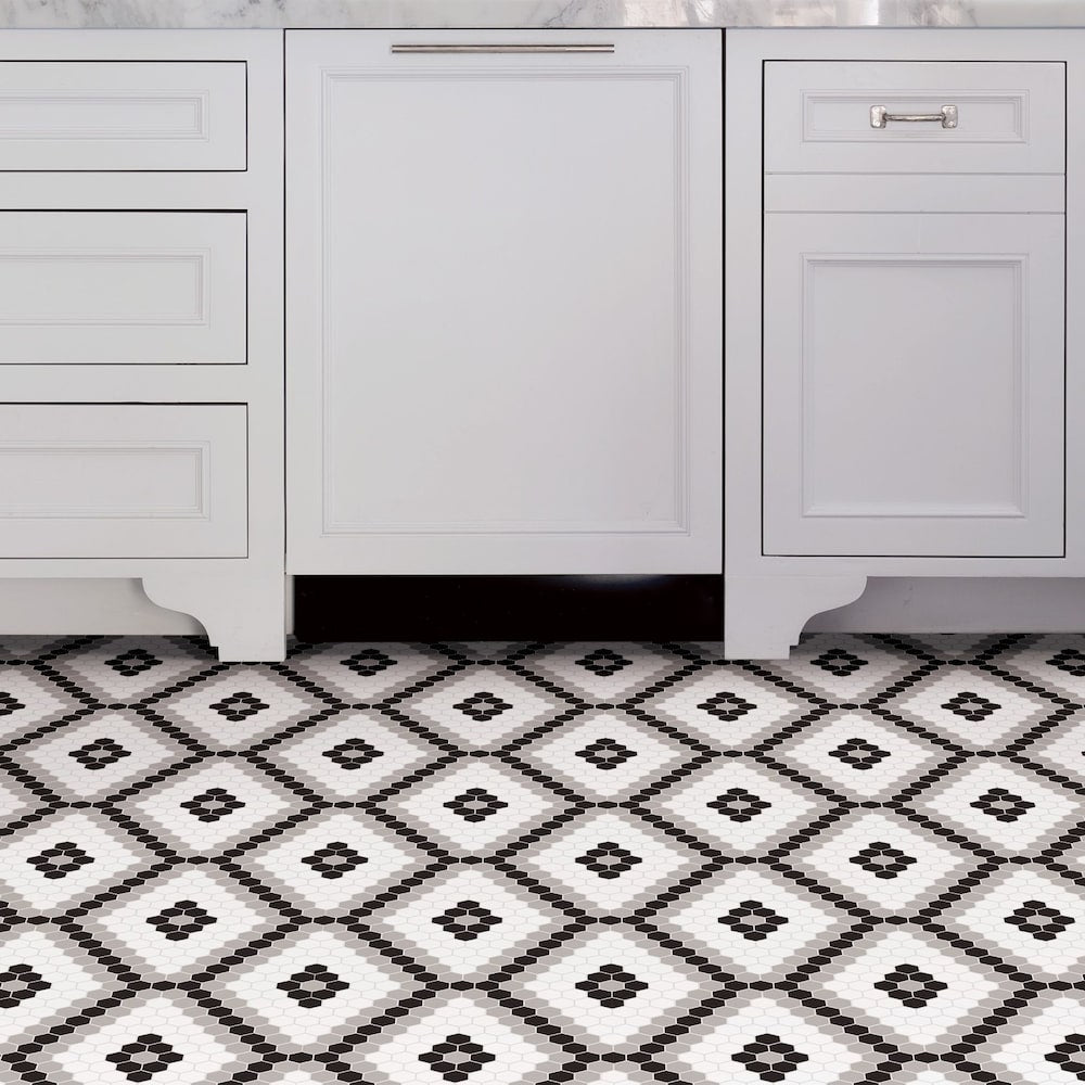 Carreaux de sol autocollants Leyton de 12 po x 12 po (20 pi2/boîte)