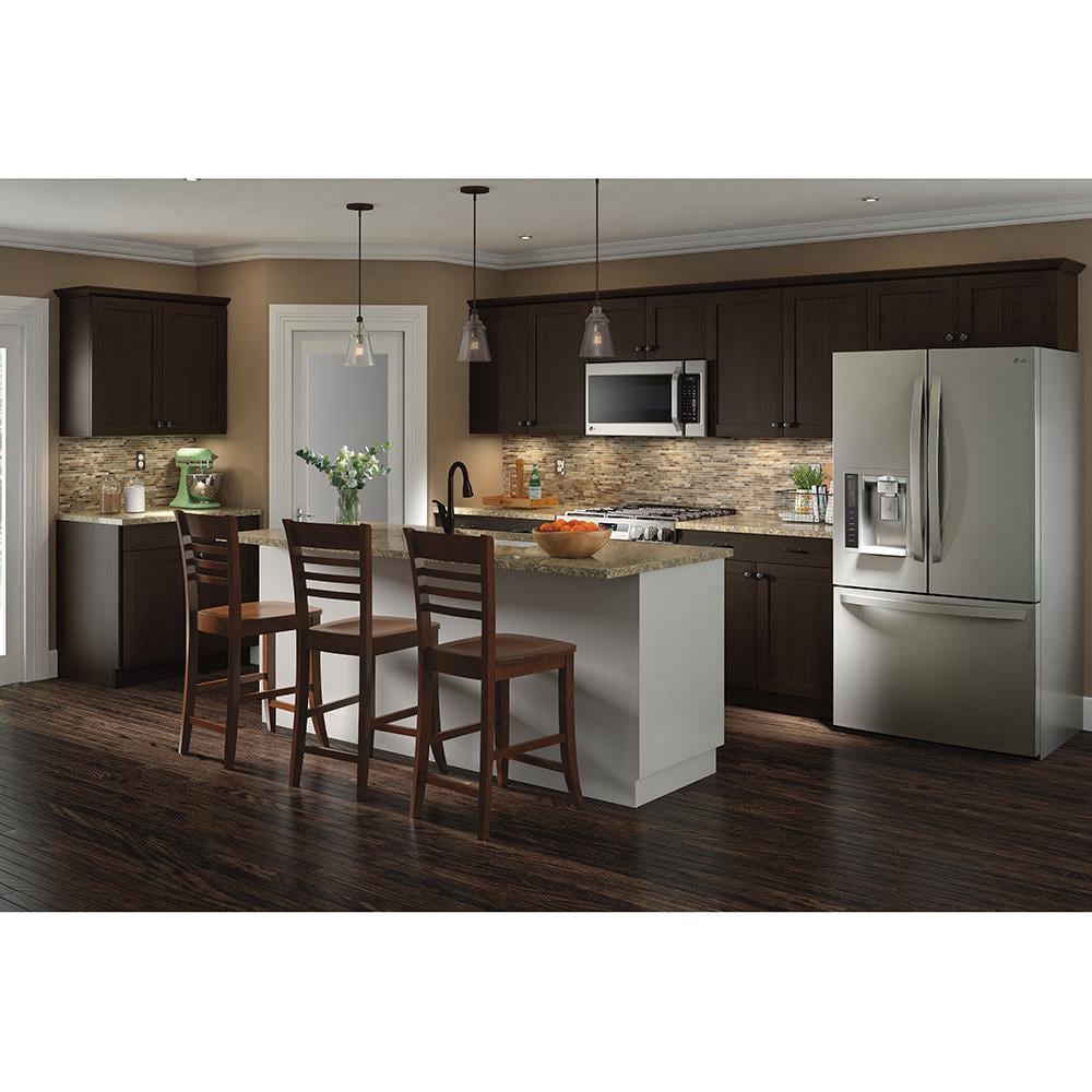 Edson 2.75-inch W x 96-inch H x 0.5-inch D Crown Moulding for Shaker Style Assembled Kitchen Cabinet in Dusk Cocoa Brown (SCRM96P)