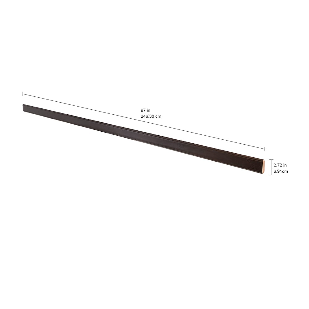 Edson 2.75-inch W x 96-inch H x 0.5-inch D Crown Moulding for Shaker Style Assembled Kitchen Cabinet in Dusk Cocoa Brown (SCRM96P)