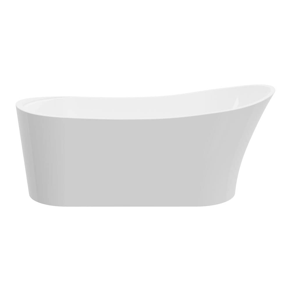 Julissa 5.6-ft. Acrylic Free-Standing Oval Bathtub with Reversible Drain in White
