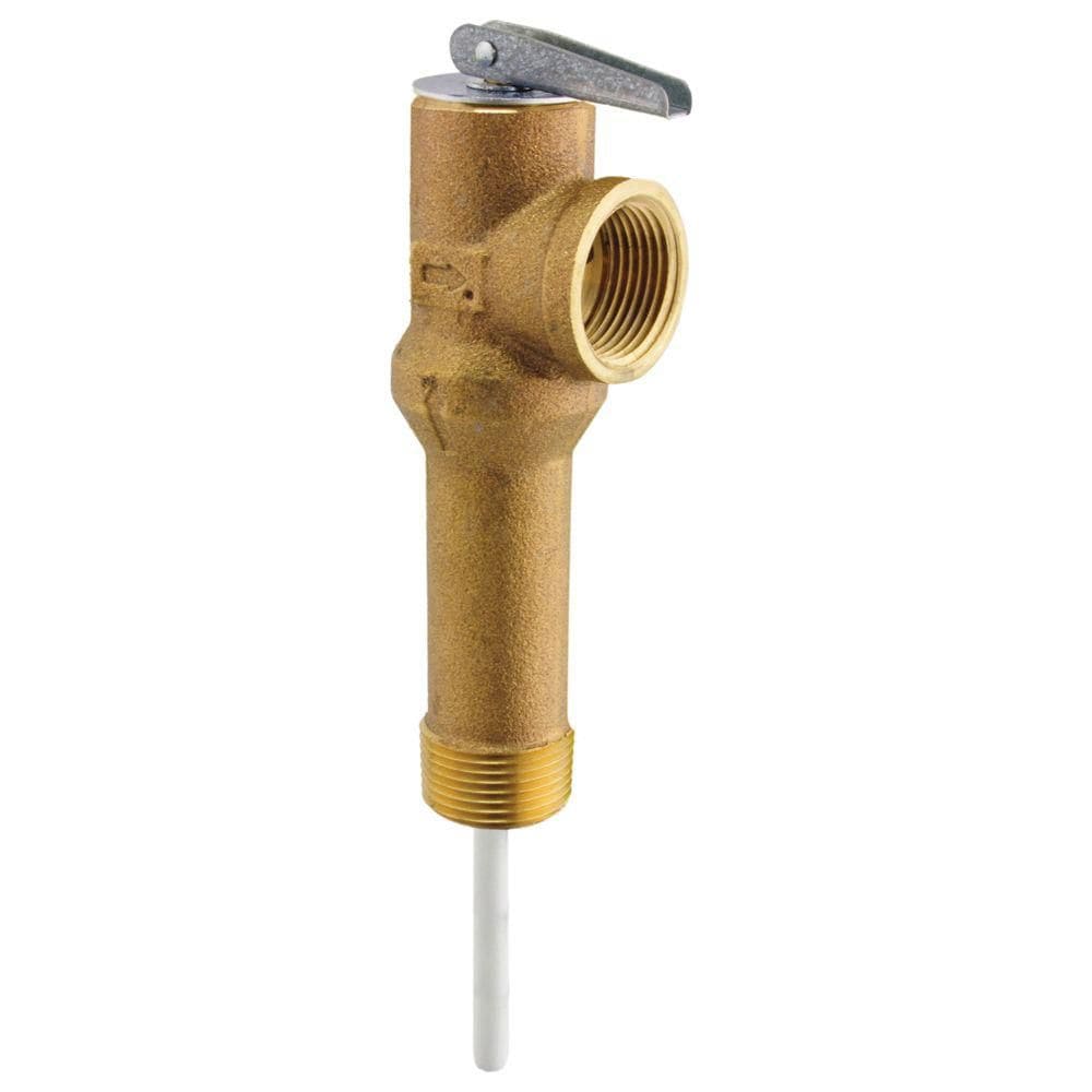 3/4-inch Dia x 4-1/4-inch L Temperature and Pressure Relief Valve for Electric or Gas Water Heater