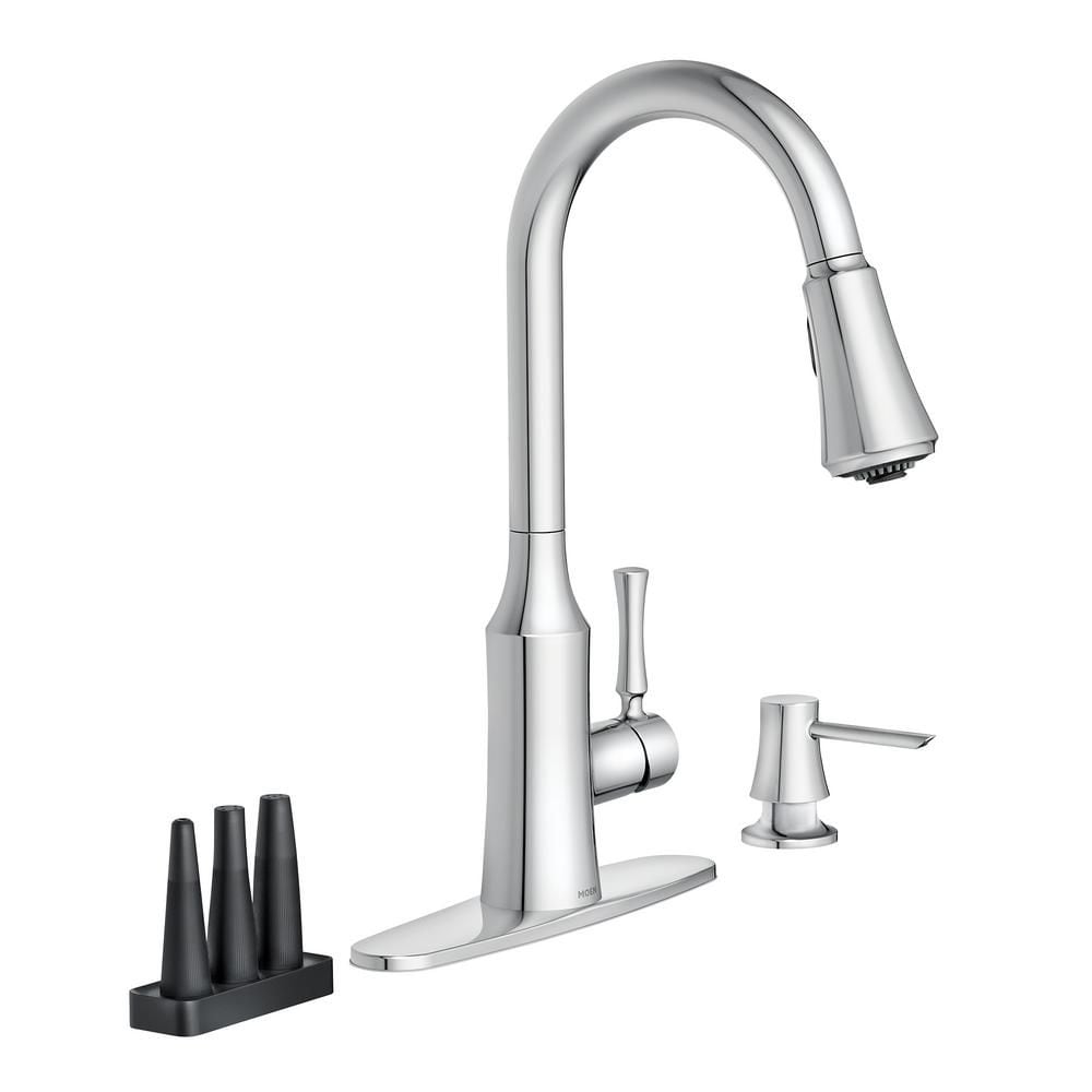 Venango Pull Down Kitchen Faucet/Tap with Soap Dispenser in Chrome