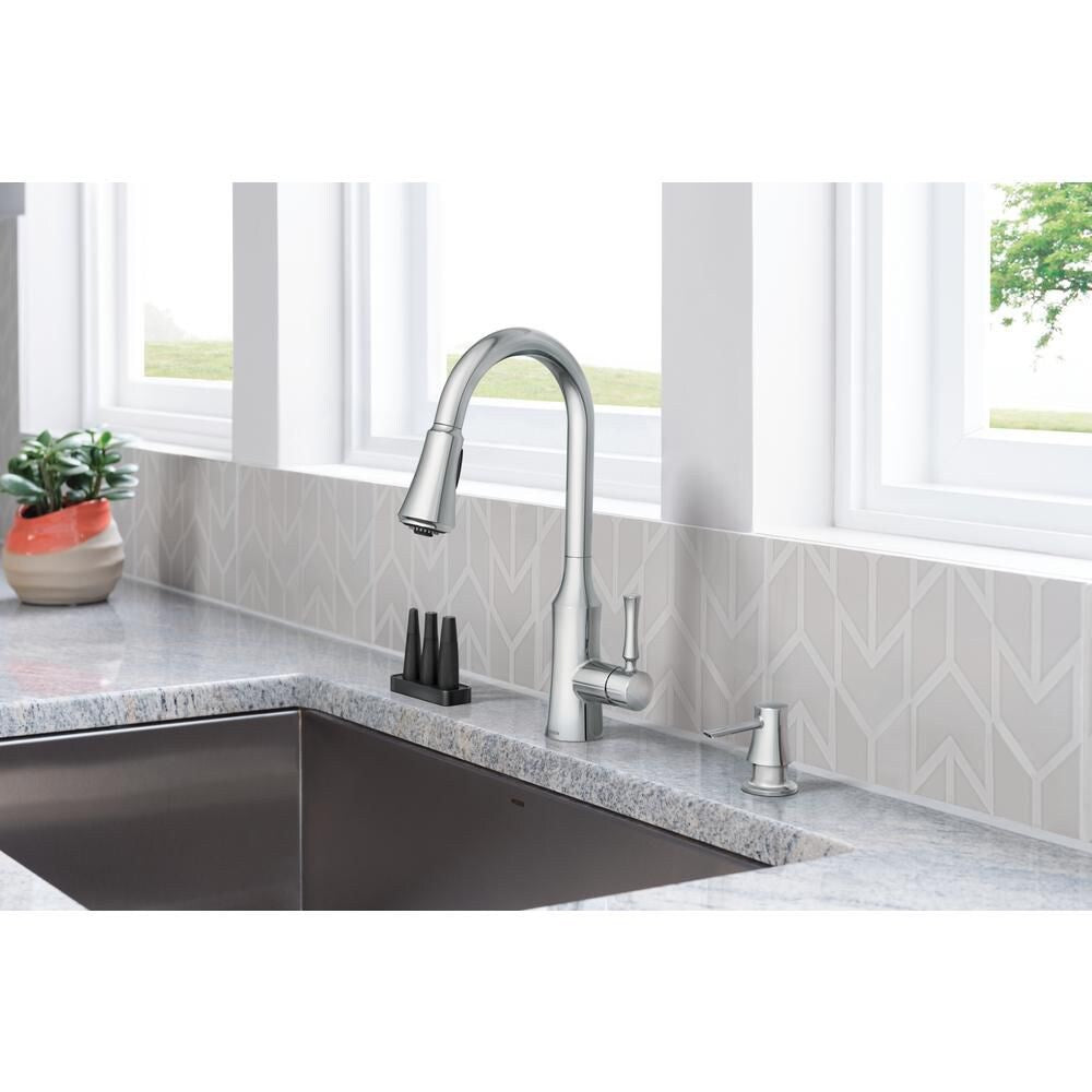 Venango Pull Down Kitchen Faucet/Tap with Soap Dispenser in Chrome