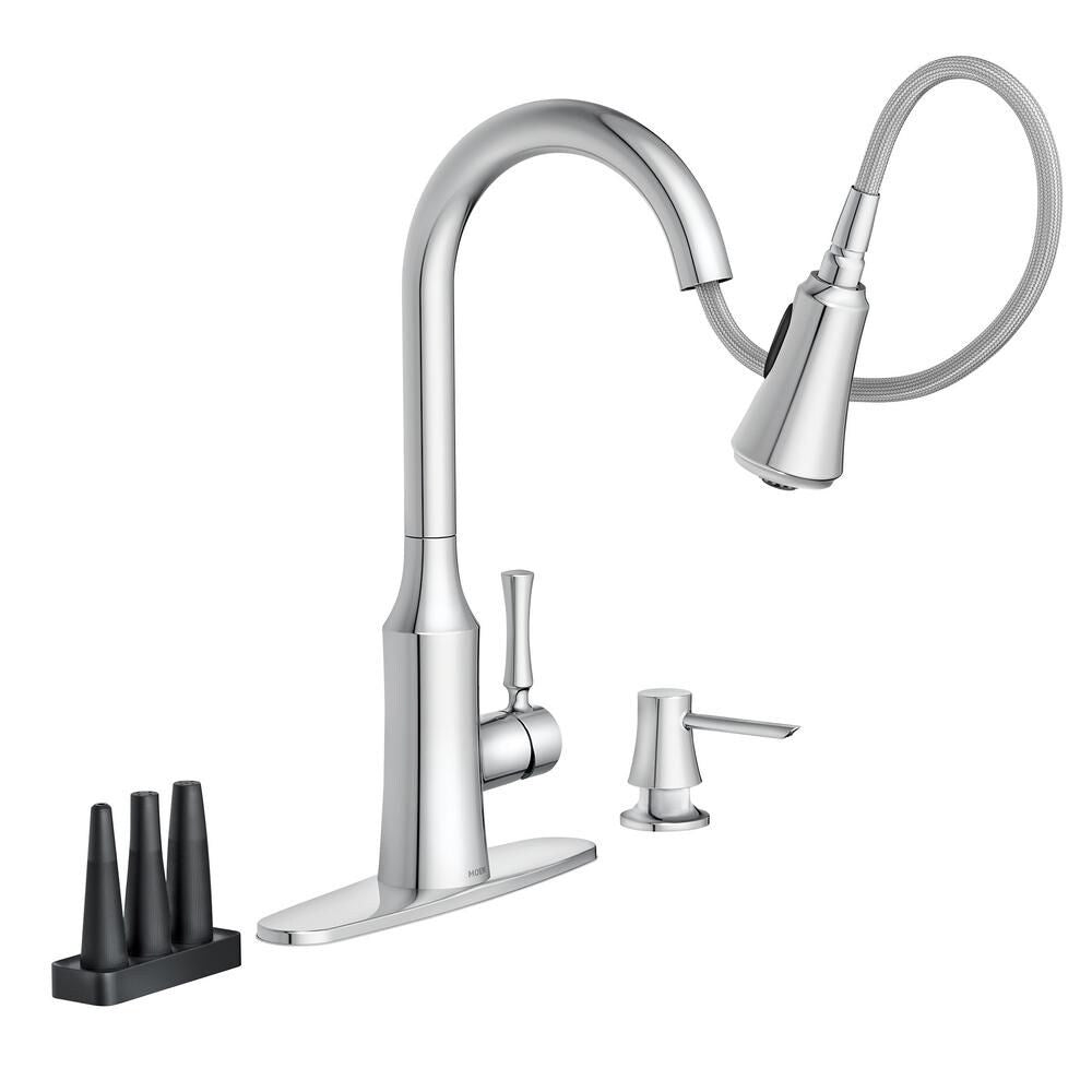 Venango Pull Down Kitchen Faucet/Tap with Soap Dispenser in Chrome