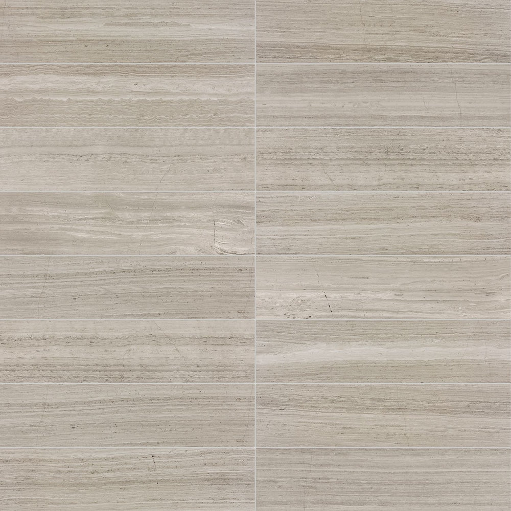 Regina 6-inch x 24-inch Polished Veincut Marble Tile (8 sq.ft. / case)