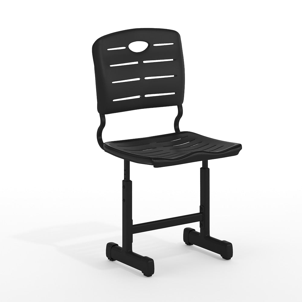 Chaise d'étudiant en plastique noir