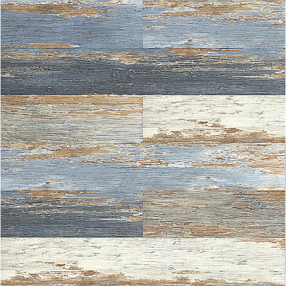 COLORS Floor-Wall Old Blue Sea Aged 6-inch x 36-inch Painted Style Luxury Vinyl Plank (30 sq. ft./ case)