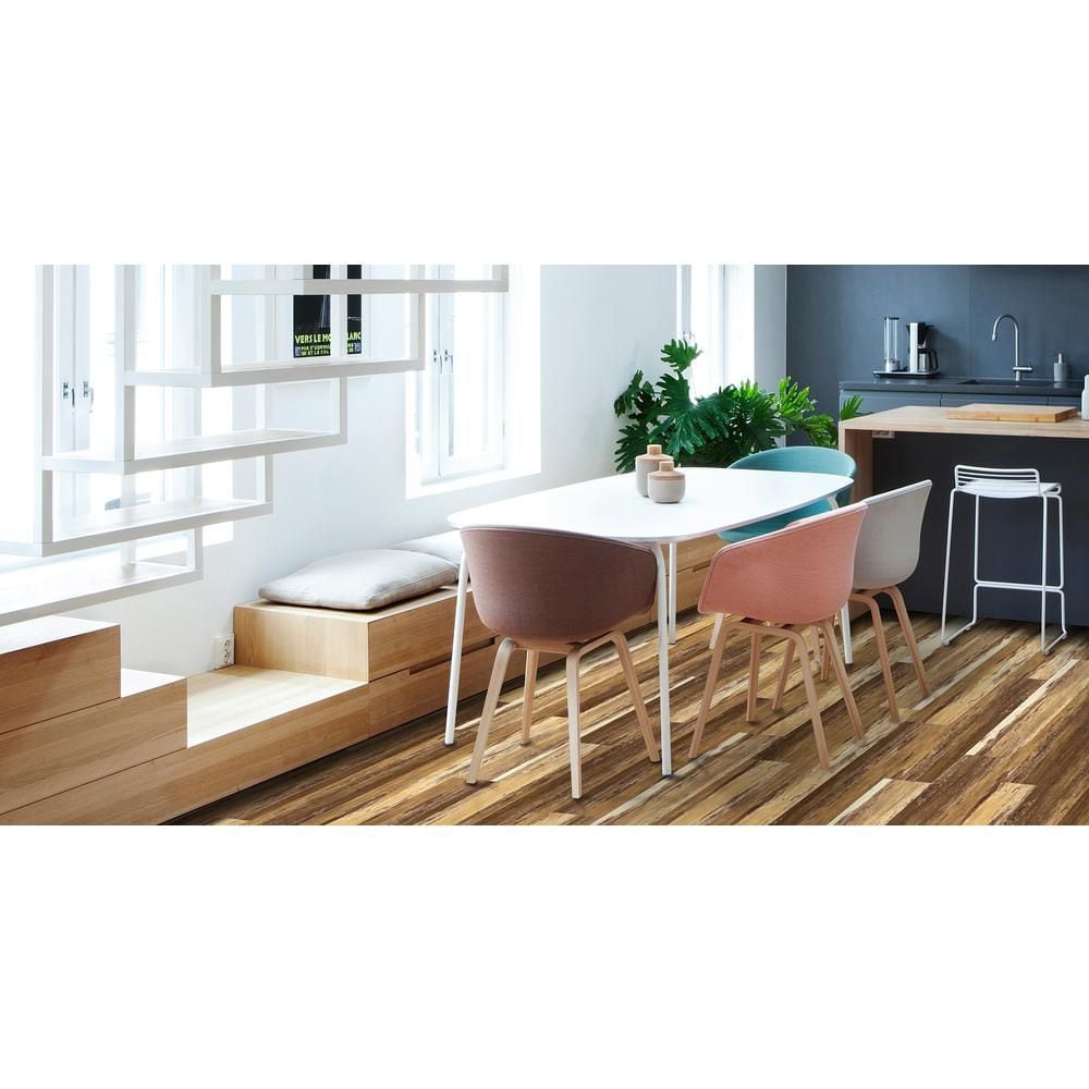 COLORS Floor-Wall Old Brown Wood Aged 6-inch x 36-inch Painted Style Luxury Vinyl Plank (30 sq. ft./ case)