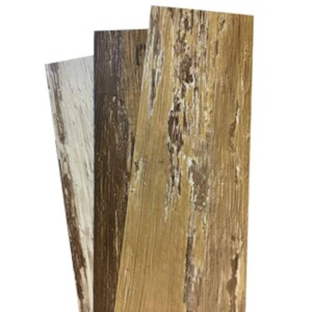 COLORS Floor-Wall Old Brown Wood Aged 6-inch x 36-inch Painted Style Luxury Vinyl Plank (30 sq. ft./ case)