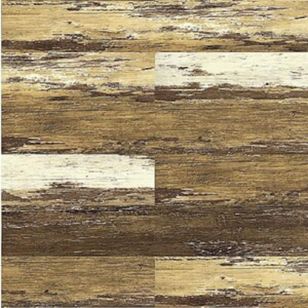 COLORS Floor-Wall Old Brown Wood Aged 6-inch x 36-inch Painted Style Luxury Vinyl Plank (30 sq. ft./ case)