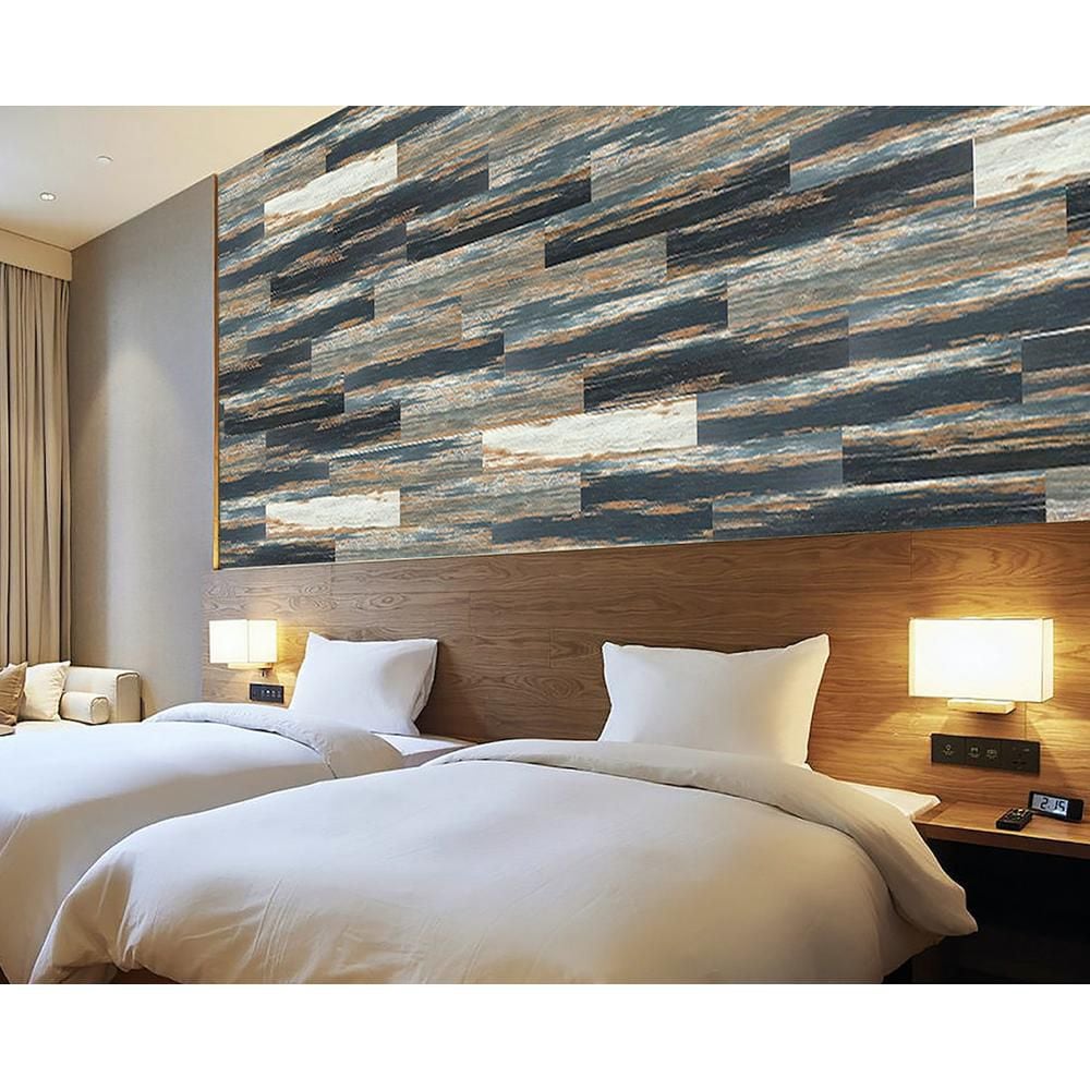 COLORS Floor-Wall Old Navy Ocean Aged 6-inch x 36-inch Painted Style Lux Vinyl Plank (30 sq. ft./ case)