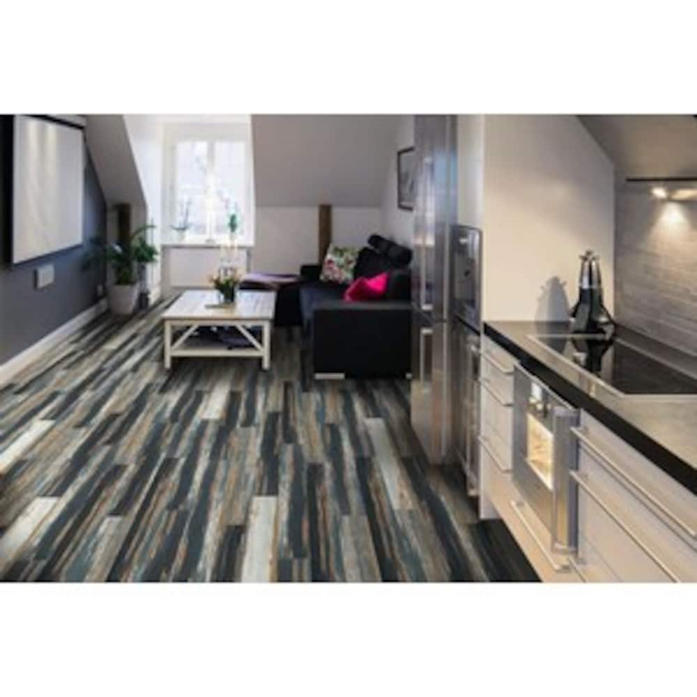 COLORS Floor-Wall Old Navy Ocean Aged 6-inch x 36-inch Painted Style Lux Vinyl Plank (30 sq. ft./ case)