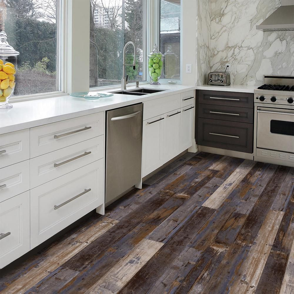 COLORS Floor and Wall Samba Aged 6-inch x 36-inch Painted Style Luxury Vinyl Plank (30 sq.ft. / Case)