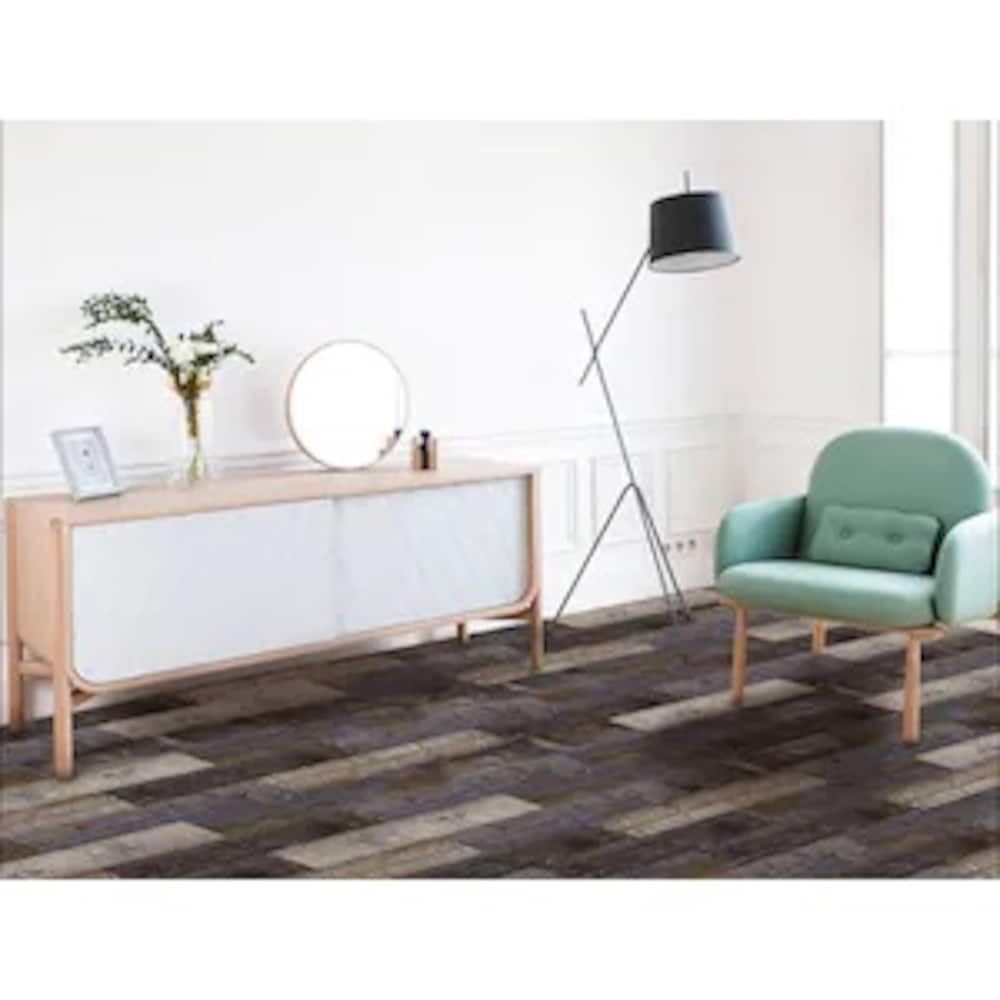 COLORS Floor and Wall Samba Aged 6-inch x 36-inch Painted Style Luxury Vinyl Plank (30 sq.ft. / Case)