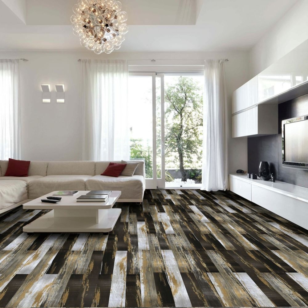 COLORS Floor-Wall Old Desert Bronze Aged 6-inch x 36-inch Painted Style Vinyl Plank (30 sq. ft./ case)