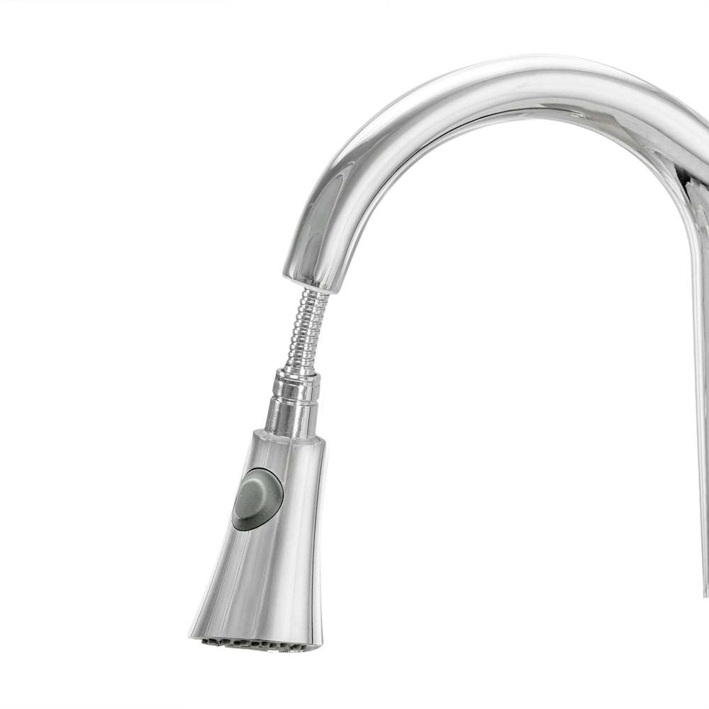 Single-Handle Pull-Down Sprayer Kitchen Faucet with Ceramic Disc Cartridge in Chrome