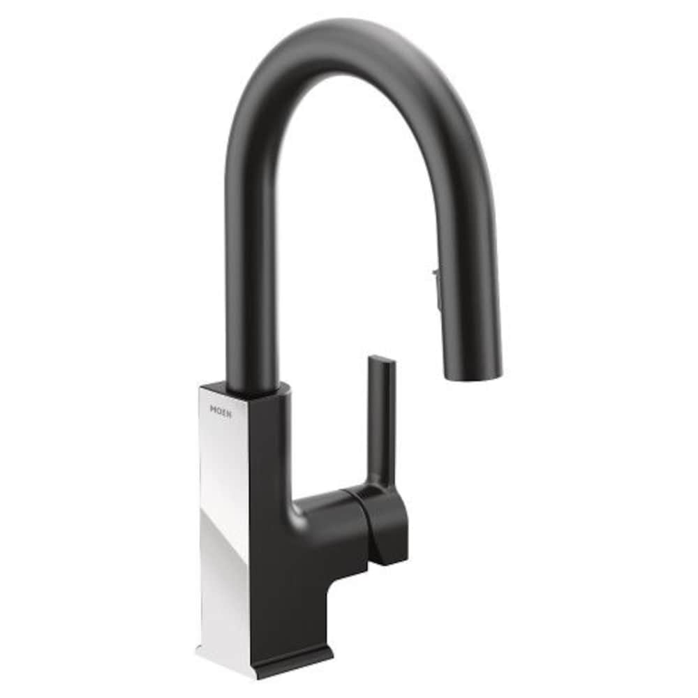 Robinet de préparation de bar à tirette Sto en noir mat/chrome
