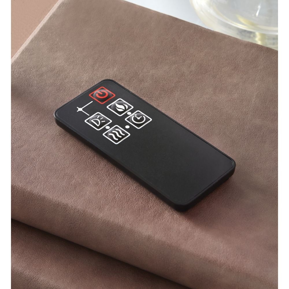 Foyer électrique mural incurvé de 48 po – Verre noir