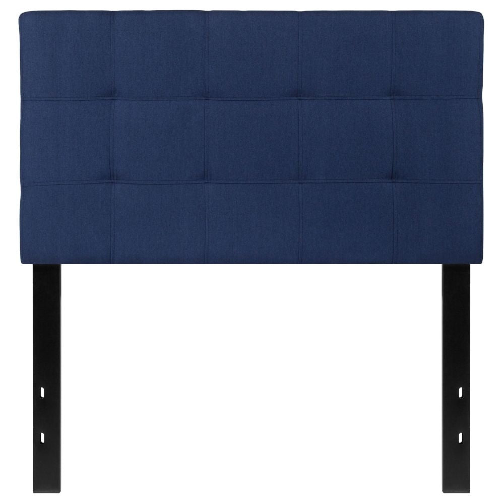 Tête de lit double - Tissu bleu marine