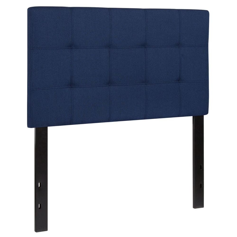 Tête de lit double - Tissu bleu marine