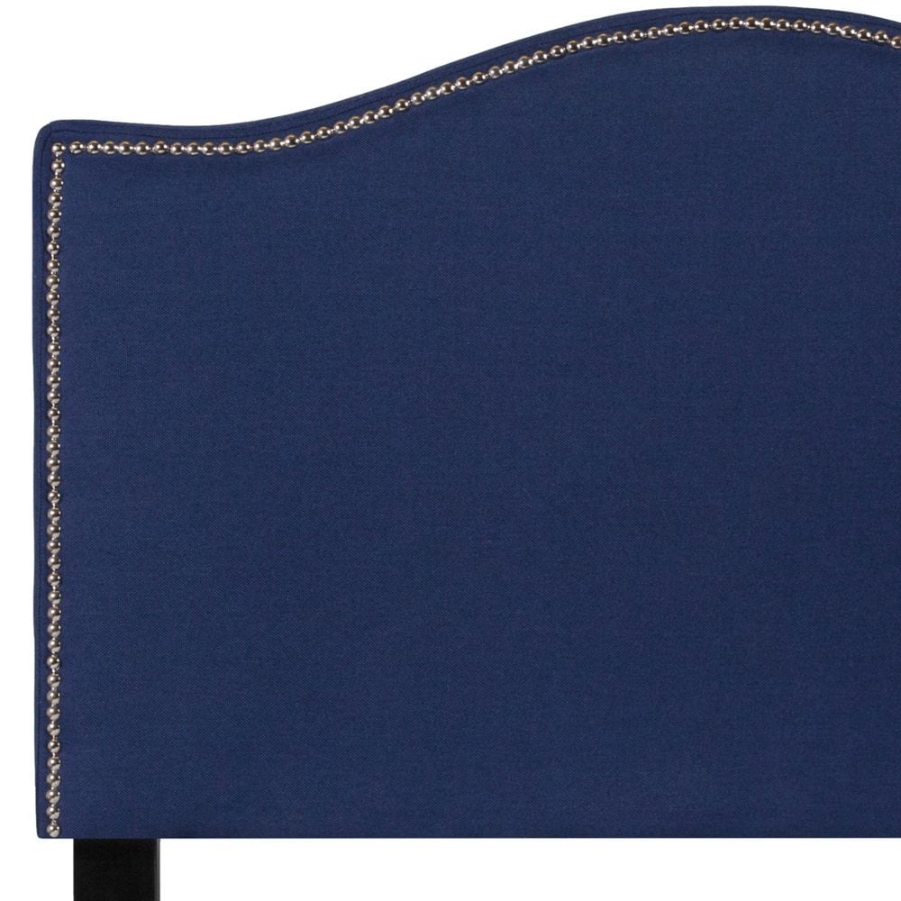 Tête de lit double - Tissu bleu marine