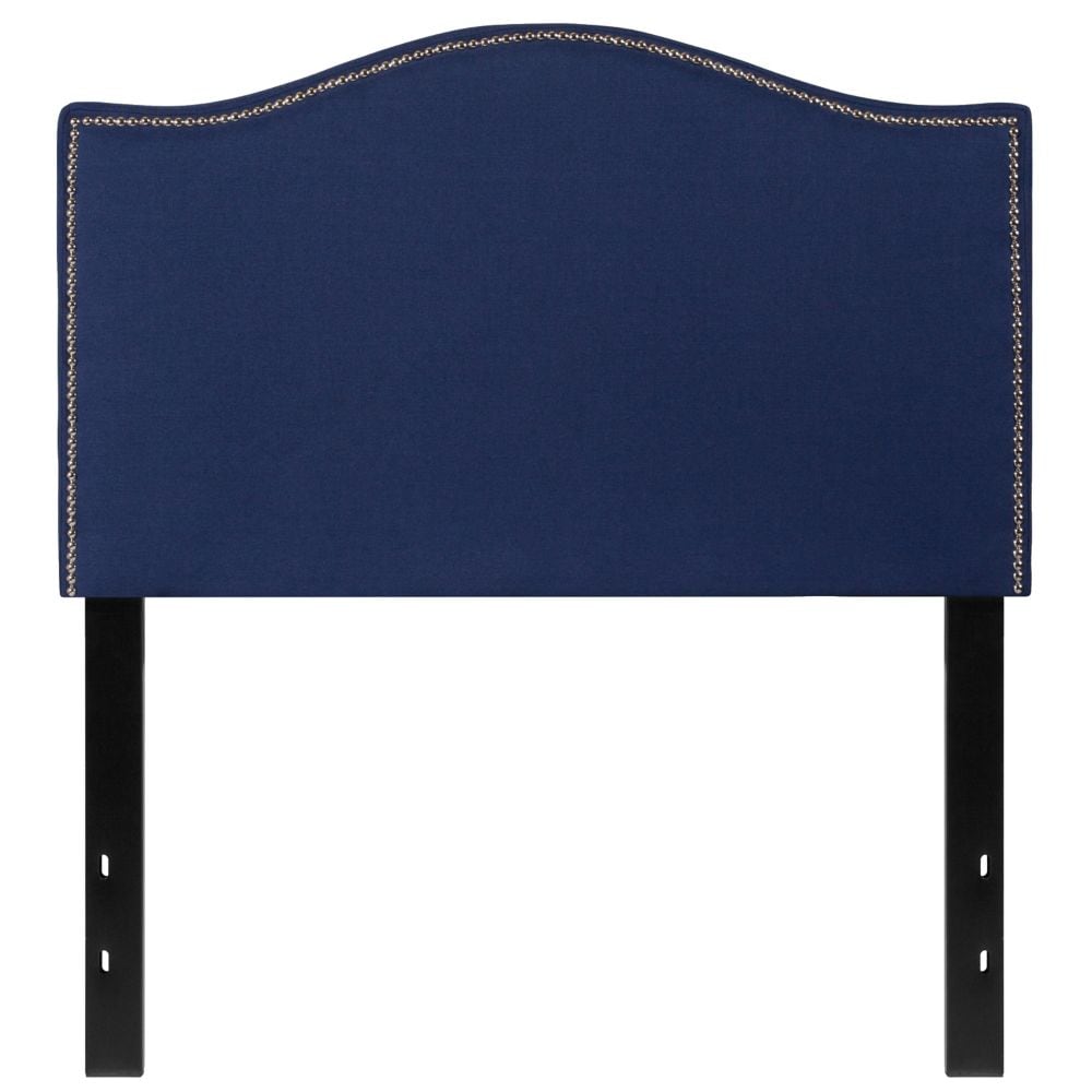 Tête de lit double - Tissu bleu marine
