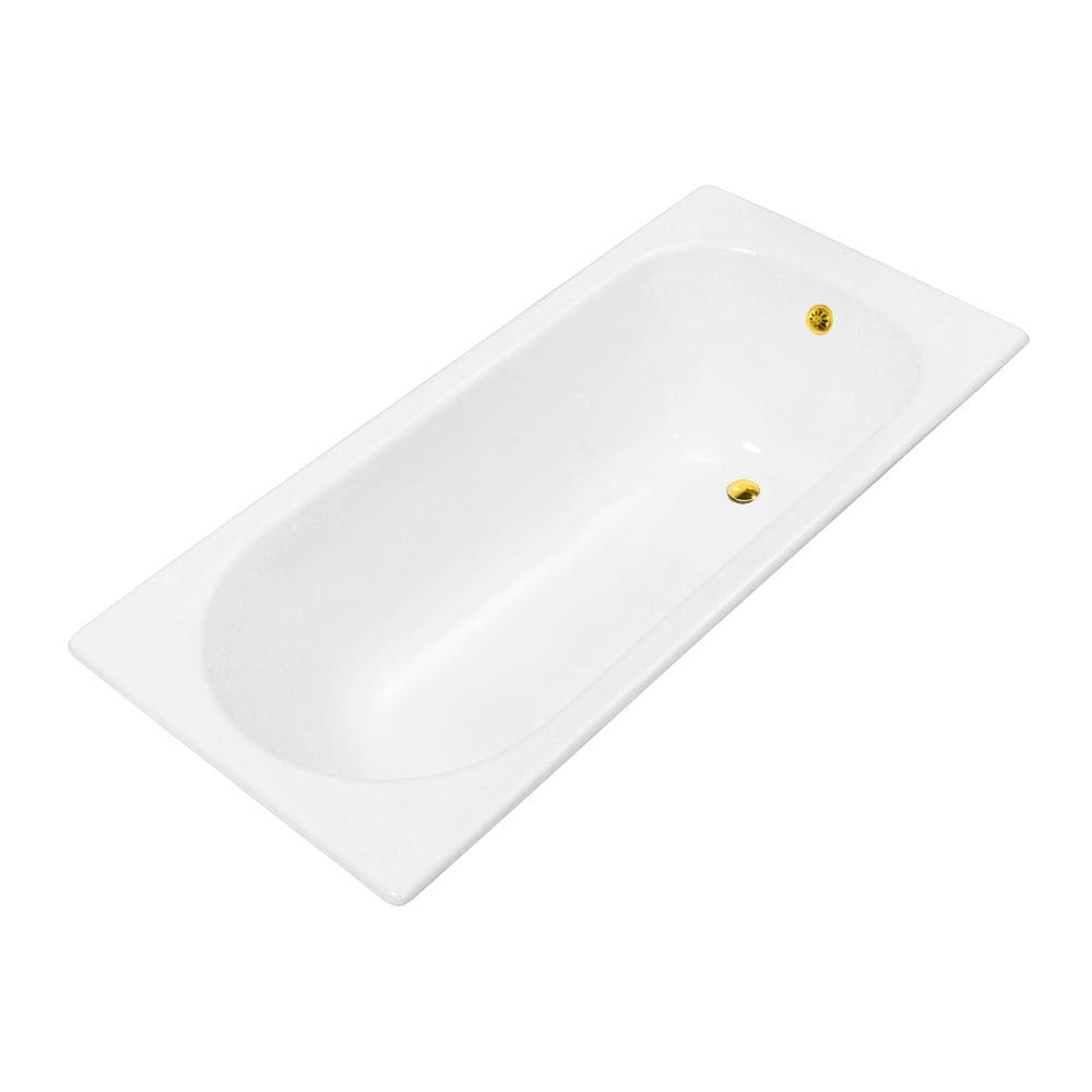 59 inch Streamline Cast Iron R5560GLD Drop In Bathtub With External Drain
