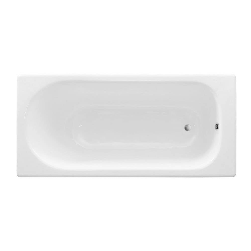 Baignoire encastrable en fonte Streamline R5561CH de 63 pouces avec drain externe