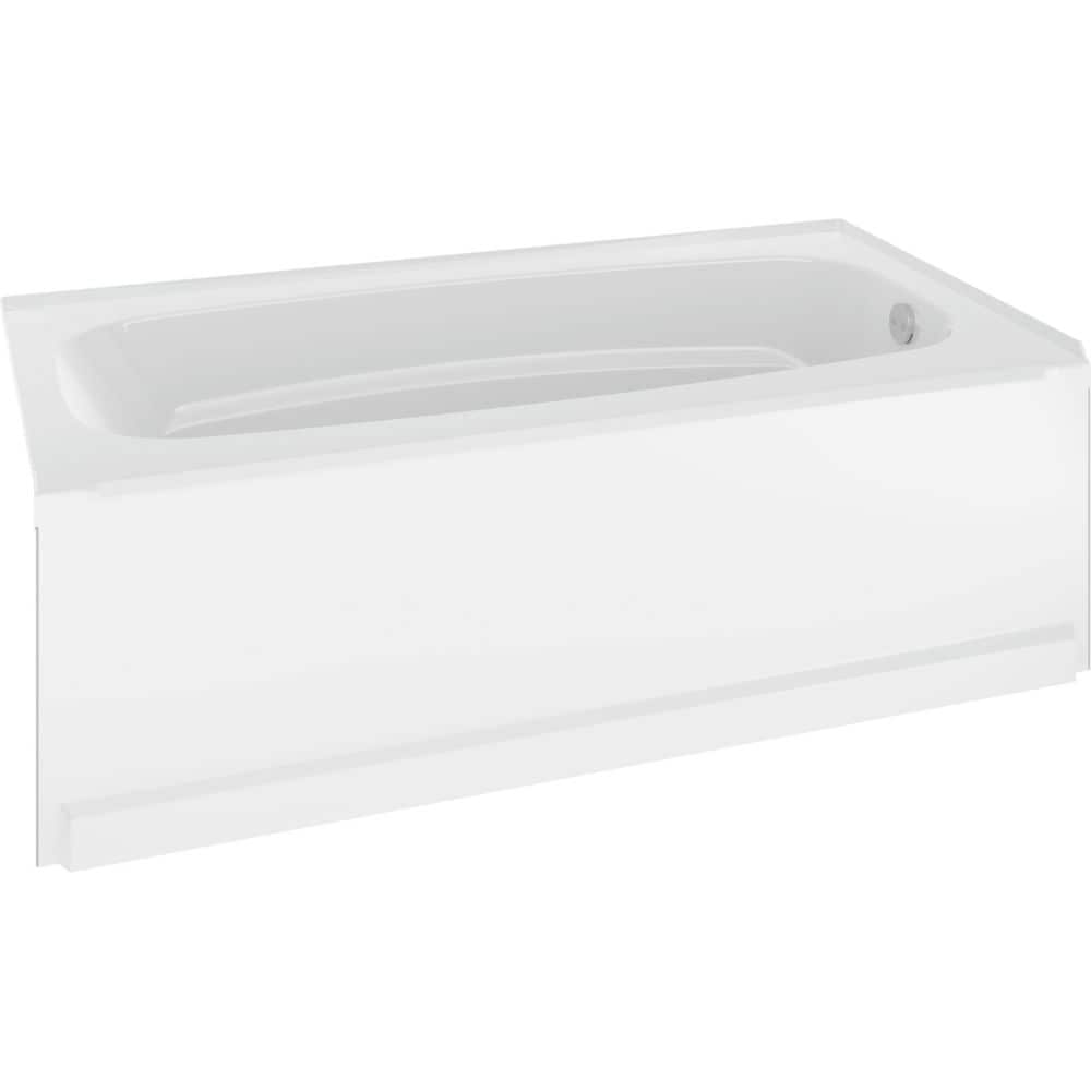 Classic 400 60 in. Right Drain Rectangular Alcove Bathtub in High Gloss White