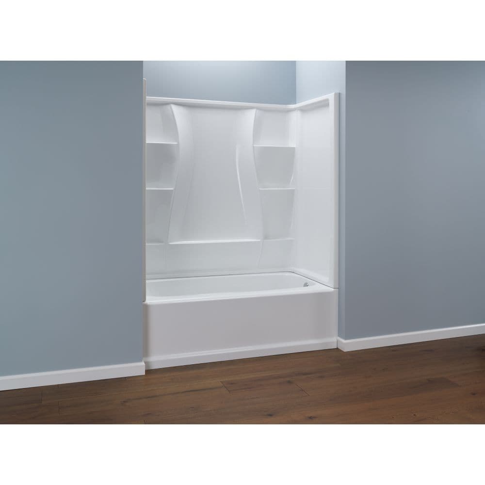 Classic 400 60 in. Right Drain Rectangular Alcove Bathtub in High Gloss White
